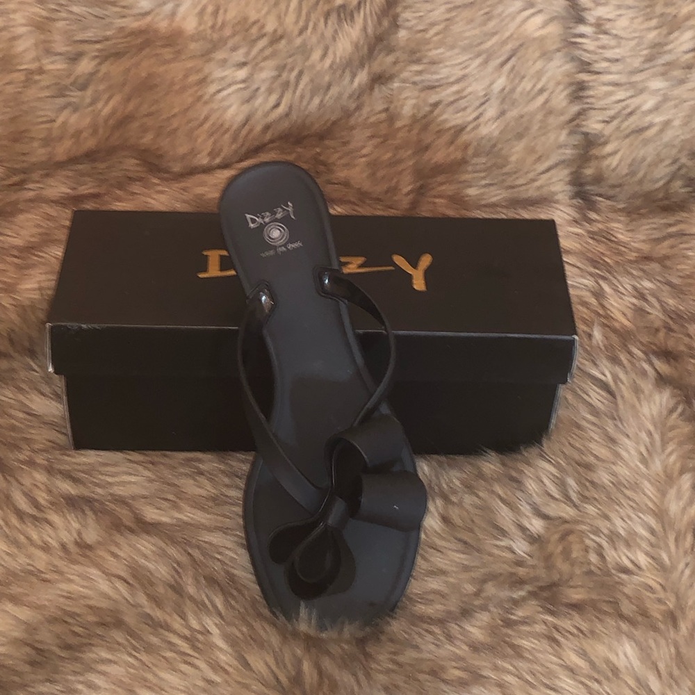 Size 9 Black flip flops